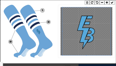 Custom EB TCK Game Socks