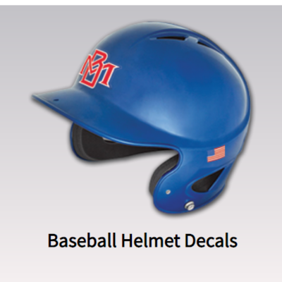 Batting Helmet Decal Package - Front EB Decal + Last Name & # for Helmet Decal!