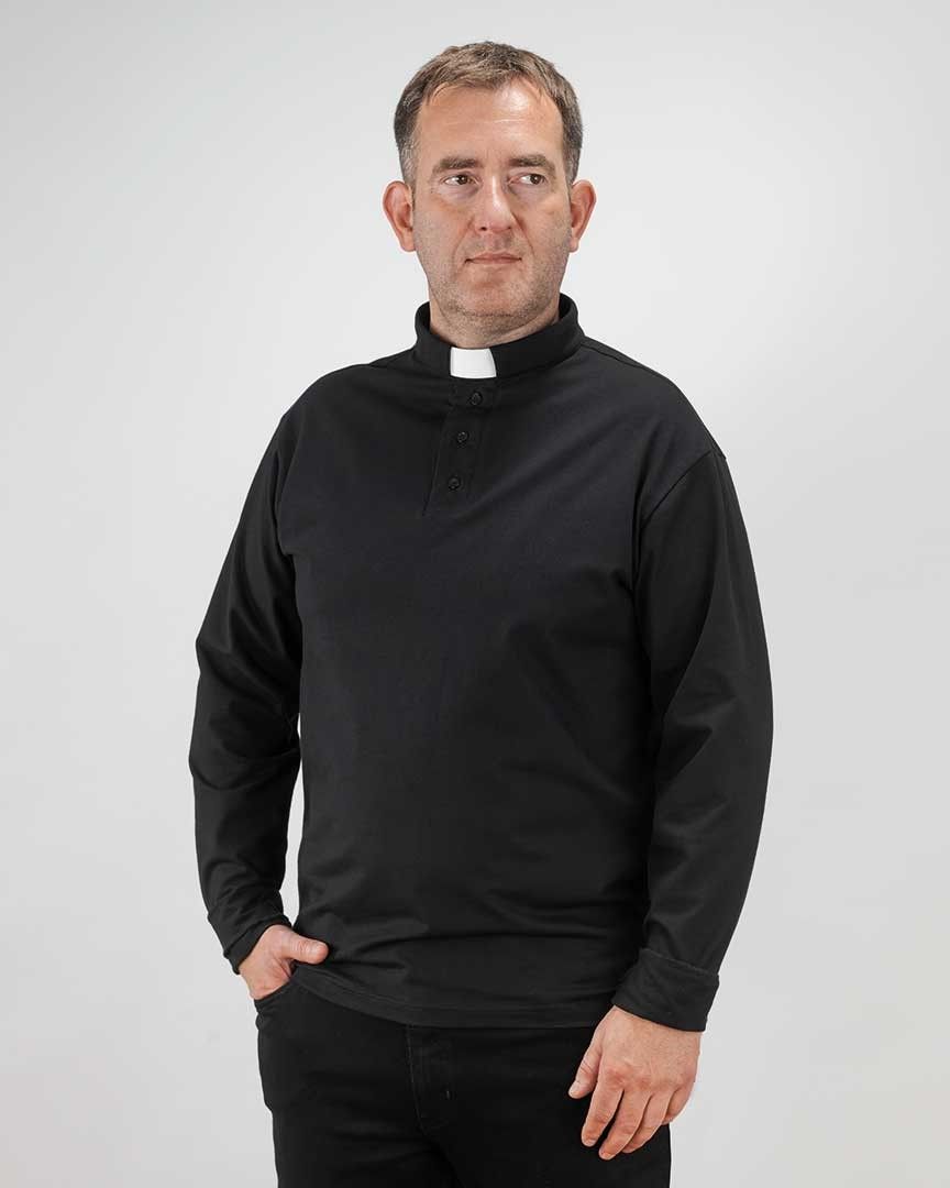 KOSZULKA POLO PREMIUM – CZARNA - DŁUGI RĘKAW