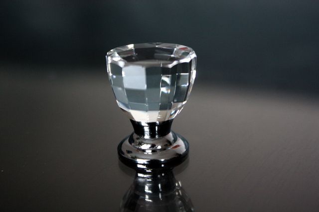 Gałka kryształowa HD-MBS-1  stopka chrom