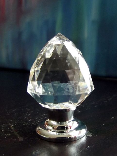 Gałka kryształowa HD-MBS-9-1 stopka chrom