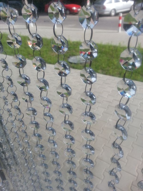 Zasłona kryształowa nr 3 łączenia chrom, łańcuch kryształowy