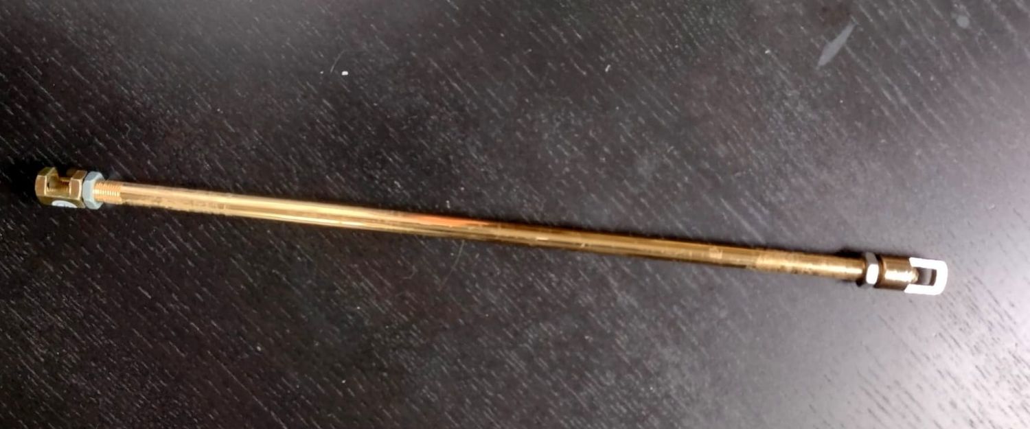 Rurka metalowa, element wykończeniowy lampy, kolor złoto dł 38 cm