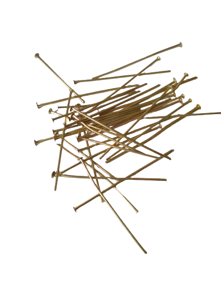 Druciki do łączenia kryształów w kolorze złoto dł 3.5 cm. Komplet 10 szt