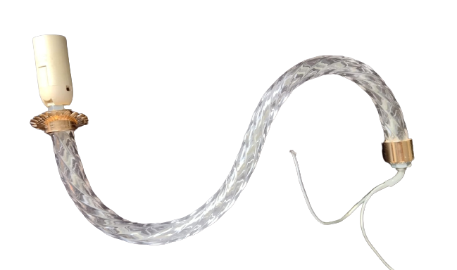 Szklane dekoracyjne ramiona do kinkietów, żyrandol prążkowane