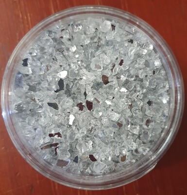 CRUSHED MIRROR GLASS  3mm - 4mm 200g  bag