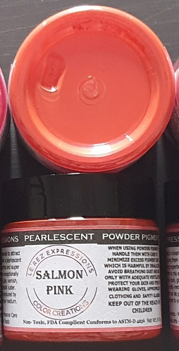  SALMON PINK Pearlescent Pigment Powder 50ml ( Transparent)