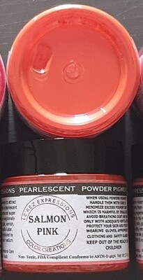  SALMON PINK Pearlescent Pigment Powder 50ml ( Transparent)