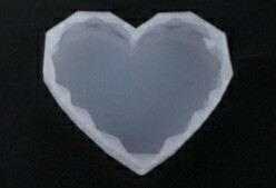 GEOMETRIC HEART SHAPED COASTER SILICONE MOLD GEOMETRIC HEART SHAPED COASTER SILICONE MOLD