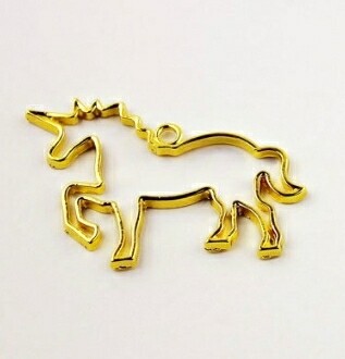 METAL FRAME UNICORN/ Resin Casting/ Jewelry making/ earrings,  pendant, BRACELET 
