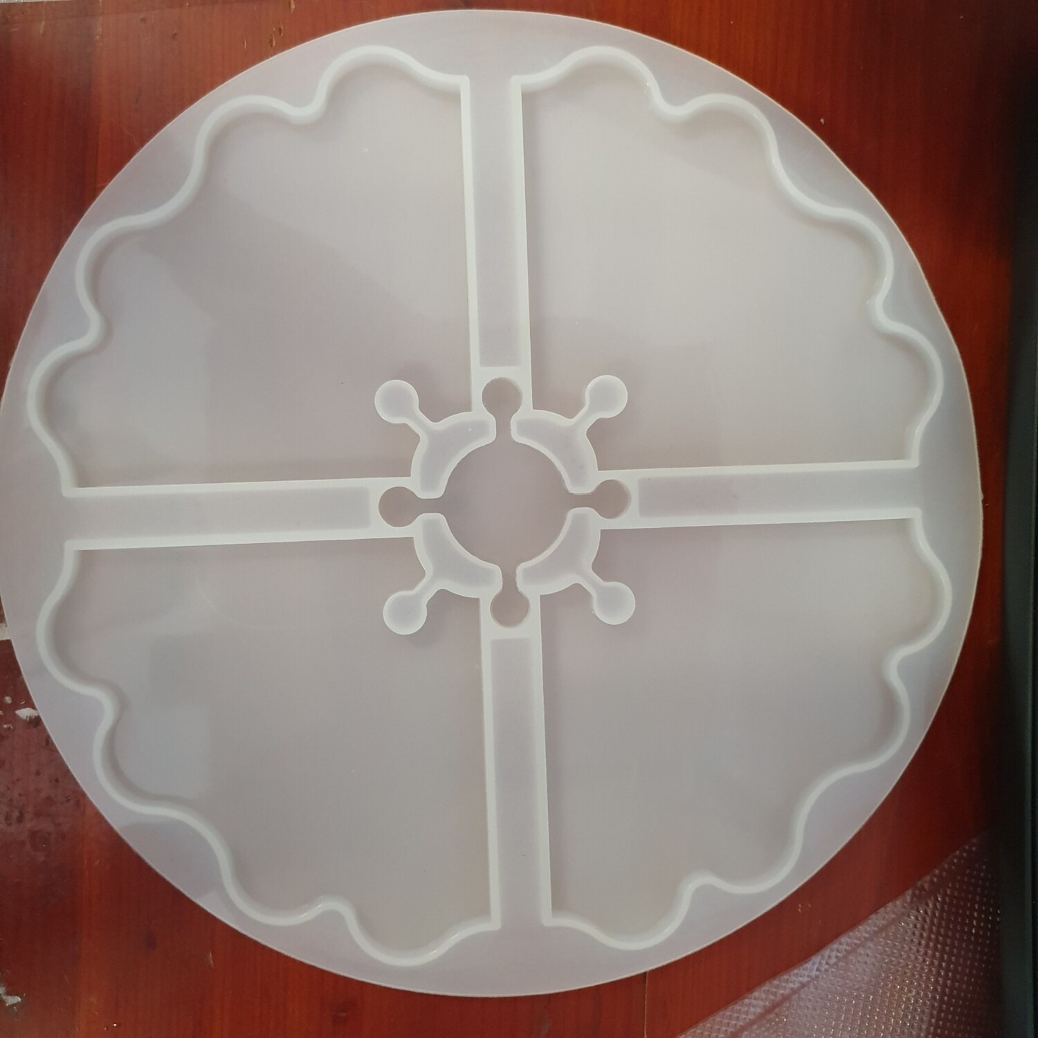 4 FLOWER COASTER SILICONE MOLD /  INTERLOCKING PUZZLE MOLD