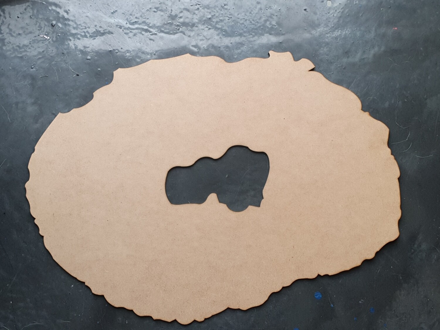 MDF GEODE SHAPED BOARD 35cm x 50cm with a cut out middle
