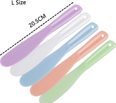 Reusable Large Firm Silicone Stirrer/ Palette knife 20.5cm SET OF 5