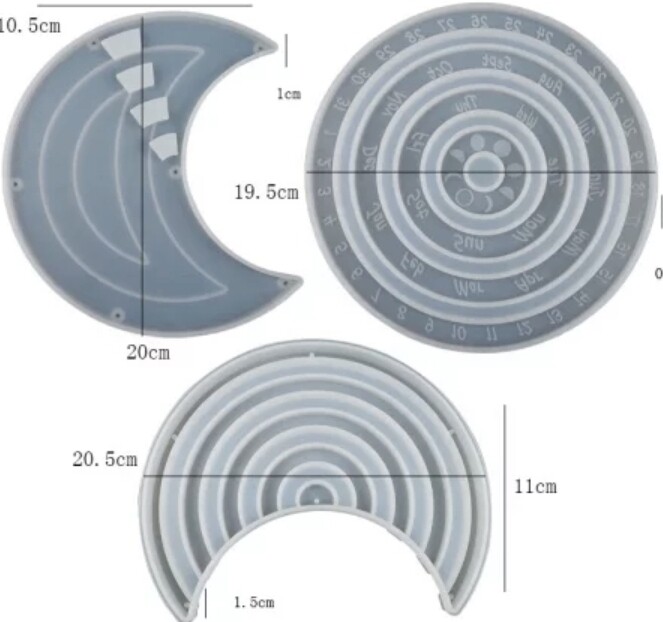 PERPETUAL MOON CALENDAR SILICONE MOLD 