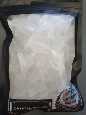 CLEAR QUARTZ CRYSTAL POINTS 150g clear bag various sizes 