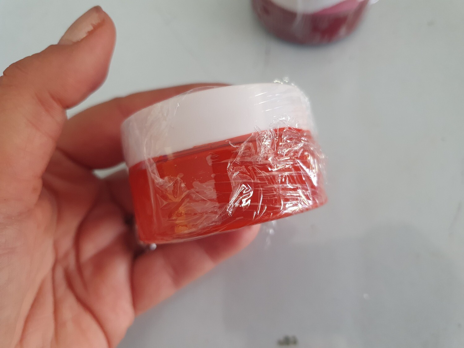 Burnt Orange Epoxy Paste Damaged Jar