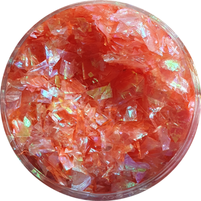 CORAL ICE Iridescent Polyester Flakes 20g window baggie