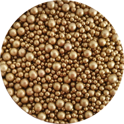 GOLD  Glass Bubble Beads no hole 0.6 - 3mm / 50g jar Opaque 