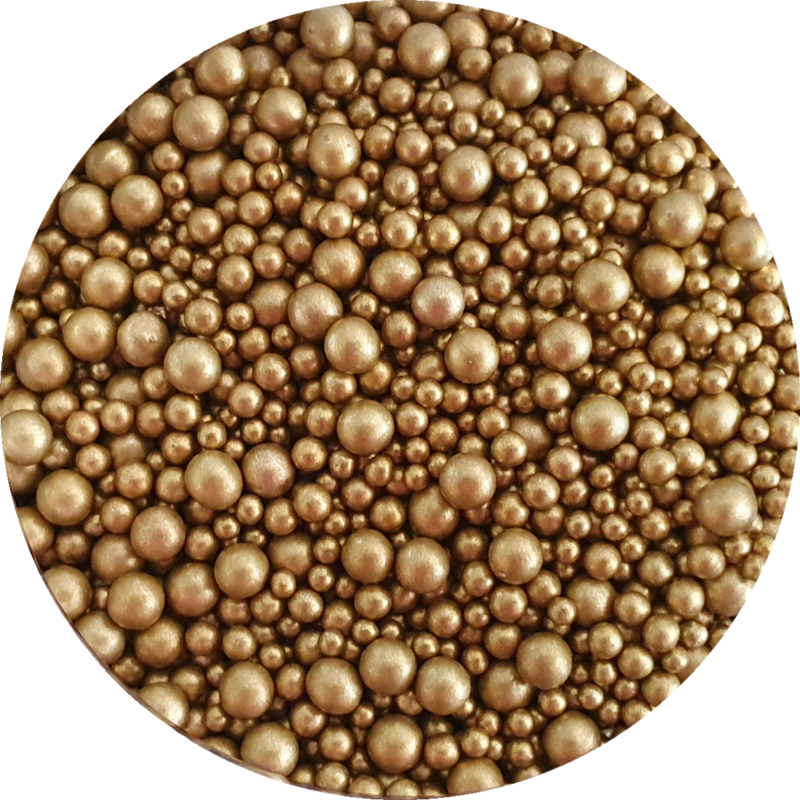 GOLD  Glass Bubble Beads no hole 0.6 - 3mm / 50g jar Opaque 