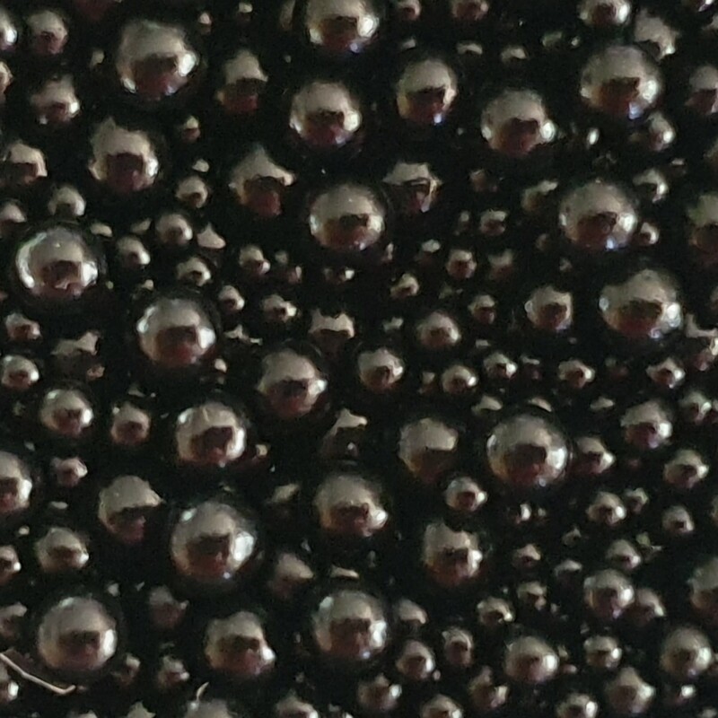 BLACK Stained Glass Bubble Beads no hole 0.6 - 3mm / 50g jar Opaque 