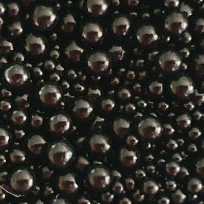 BLACK Stained Glass Bubble Beads no hole 0.6 - 3mm / 50g jar Opaque 