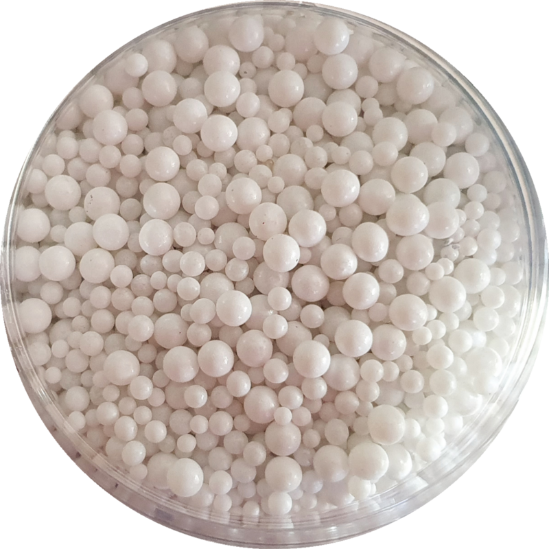 WHITE  Glass Bubble Beads no hole 0.6 - 3mm / 50g jar Opaque 