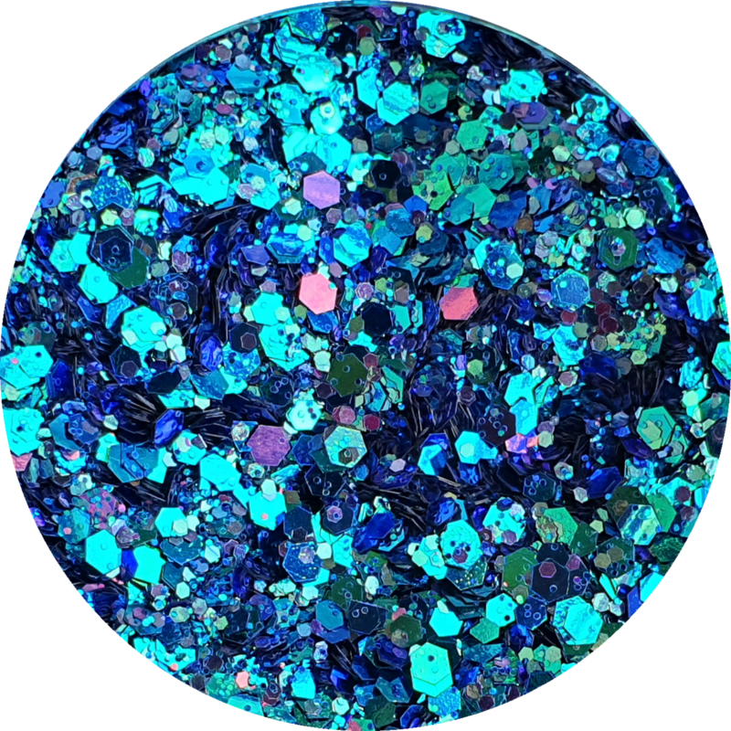 Chameleon Glitter  BLUE/PURPLE/INDIGO/TEAL 30g window ziplock bag