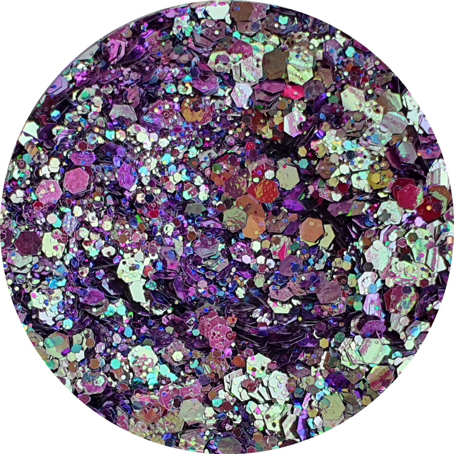 Chameleon Glitter  TEAL/PURPLE/SILVER 30g window ziplock bag