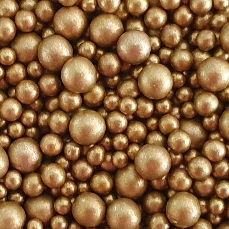 GOLD  Glass Bubble Beads no hole 0.6 - 3mm / 50g jar Opaque 