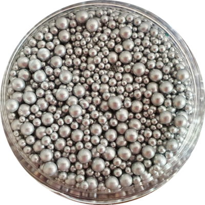 SILVER  Glass Bubble Beads no hole 0.6 - 3mm / 50g jar Opaque 