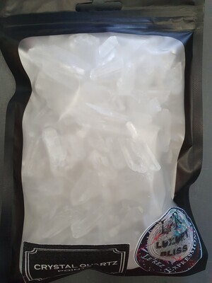 CLEAR QUARTZ CRYSTAL POINTS 100g clear bag various sizes 
