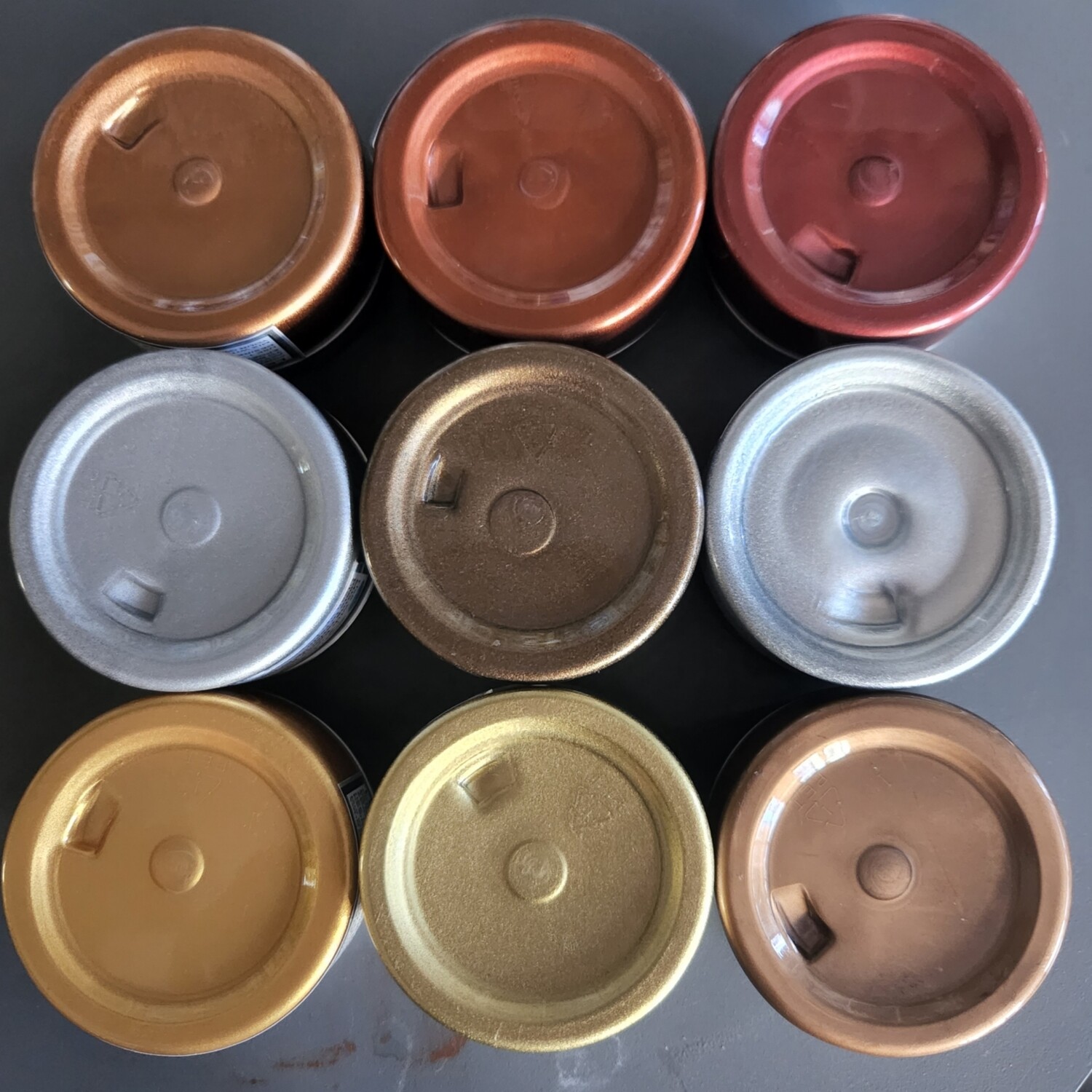 METALLIC COLOURS SET OF 9 EPOXY PASTES. Read description for details