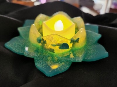 LOTUS FLOWER CANDLE HOLDER SILICONE MOLD 