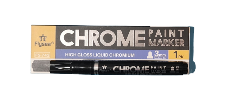 SILVER CHROME METALLIC LIQUID PEN/ MIRROR EFFECT