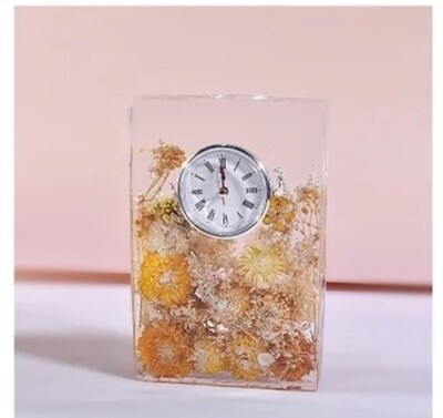 RECTANGULAR CLOCK STAND /CLOCK INCLUDED SILICONE MOLD