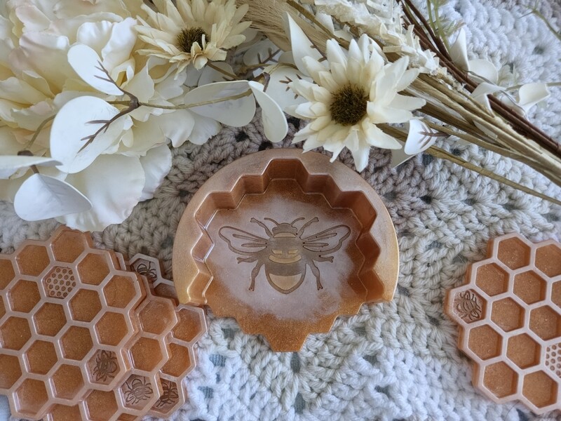 HONEYCOMB COASTER AND HOLDER SET/   SILICONE MOLD