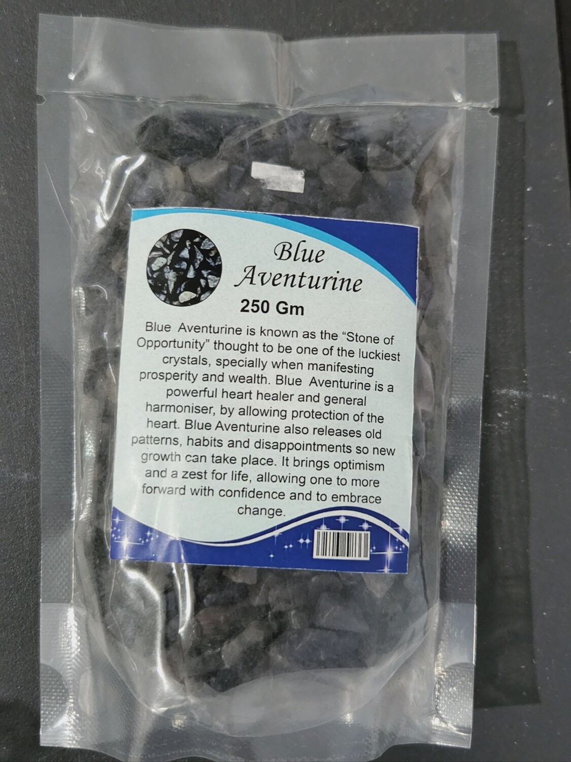 BLUE AVENTURINE 250gm polished loose chips