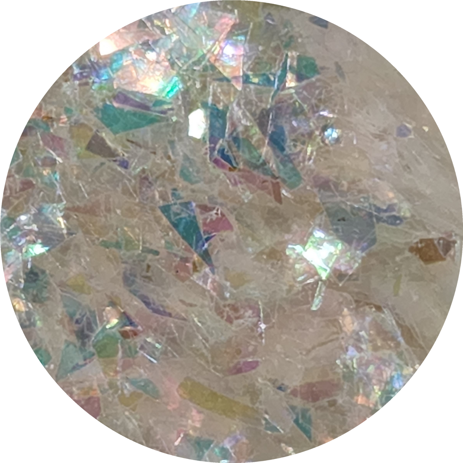 IRIDESCENT ICE Iridescent Mylar Flakes 30g window baggie