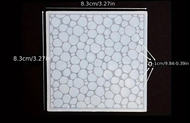 SEA/ OCEAN FOAM, RIPPLES SMALL SQUARE  MOLD