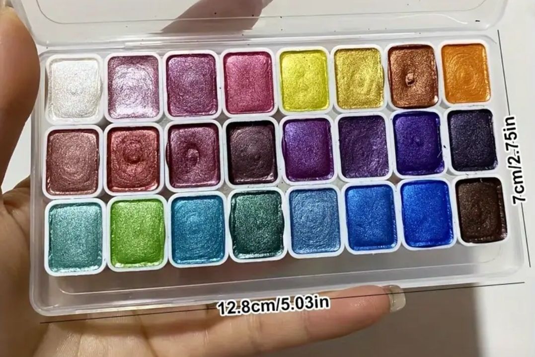 Pearl Acrylic watercolour Paints set of 24