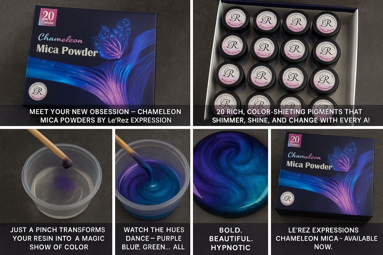 Chameleon pigment Set of 20 colours