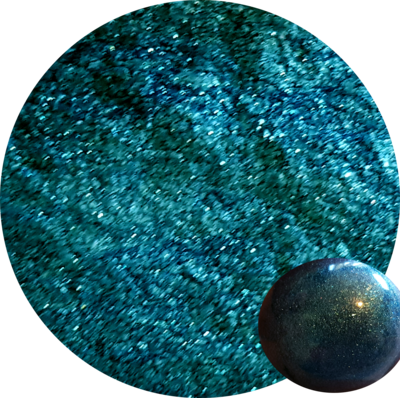 MERMAID SHIMMER (BLUE GREEN) Shimmery Mica Pigment powder 21g 