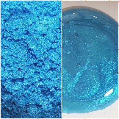 ADRIATIC BLUE Pearlescent Pigment Powder 50ml two tone ( Transparent)