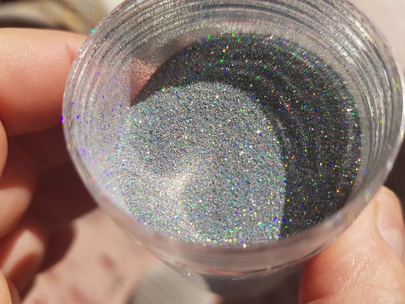 SILVER HOLOGRAM Ultra Fine Holographic Glitter 20g grade 0.008