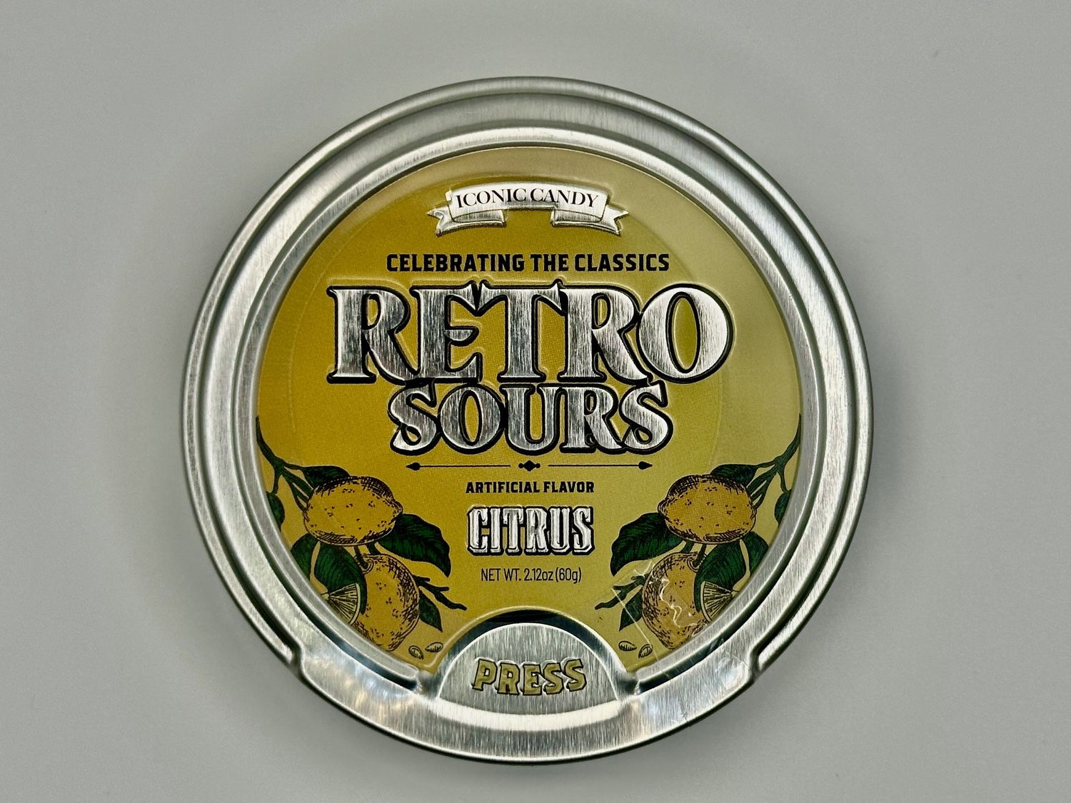 Retro Sours 2.12 oz Tin, Flavor: Citrus