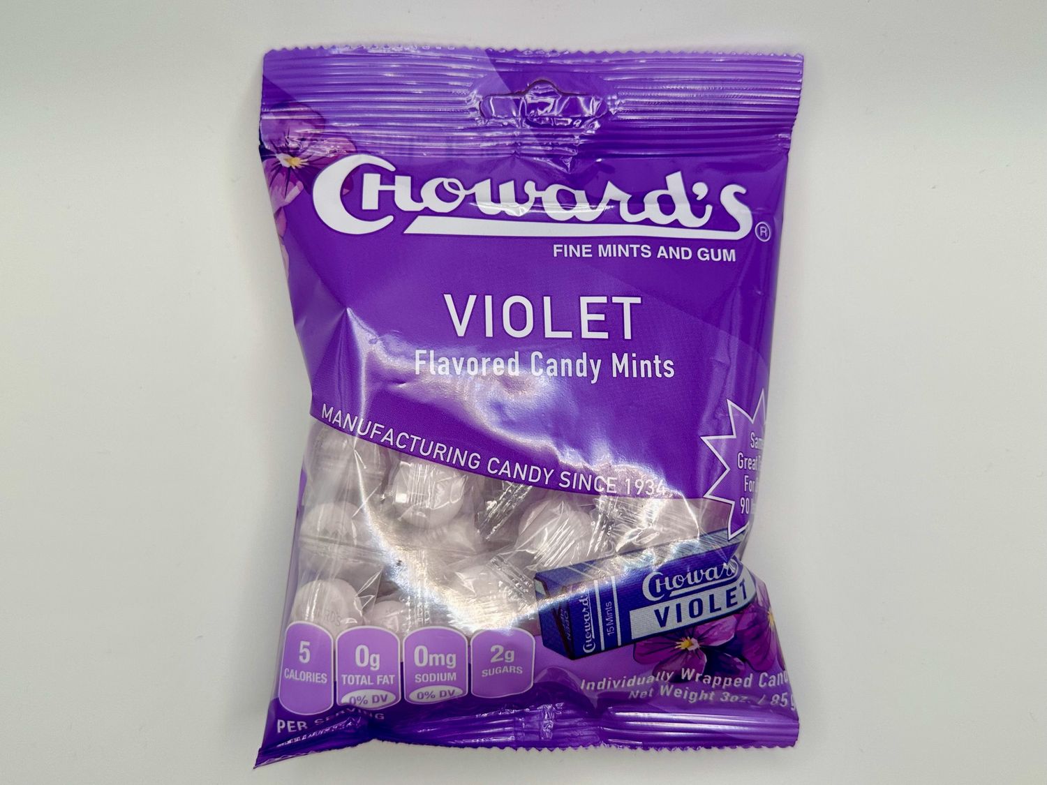 Chowards Mints 3 oz, Flavor: Violet