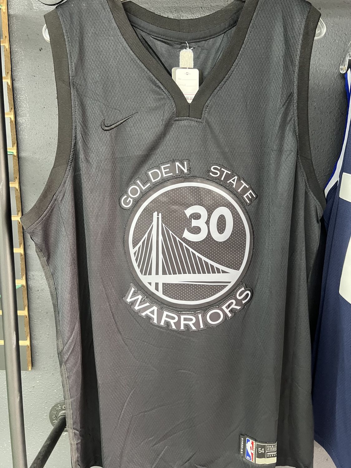 Steph curry 54XL black and white Jersey