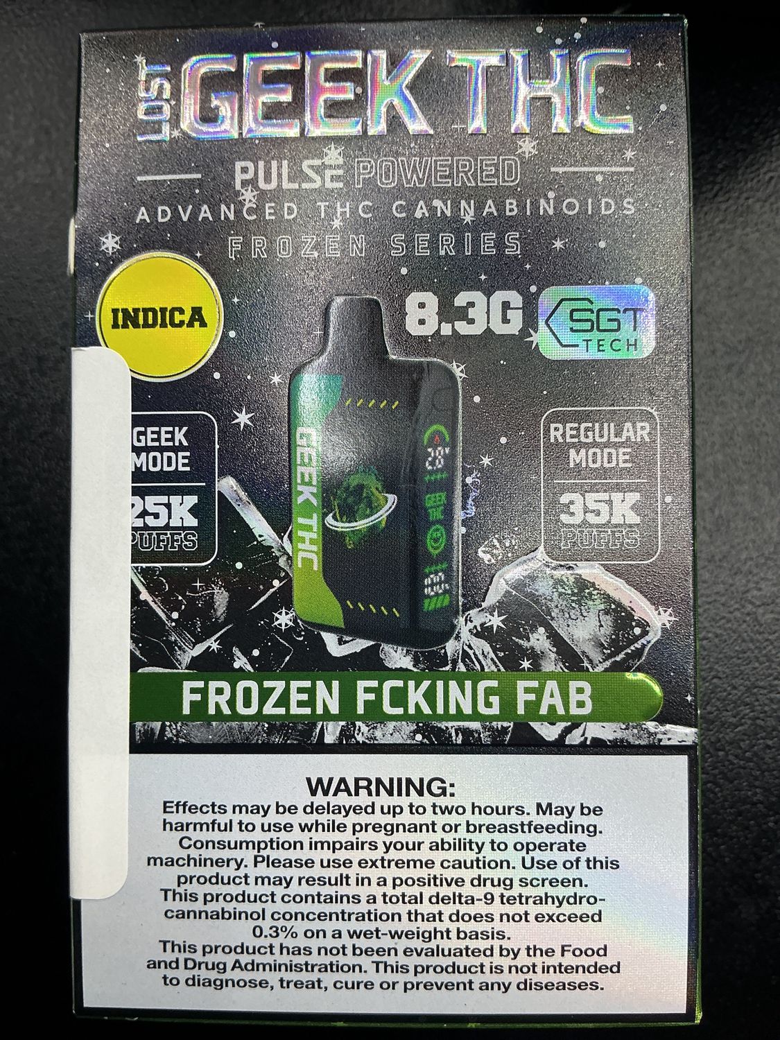 Lost geek thc 8.3, Flavors: Fcuking fab Indica