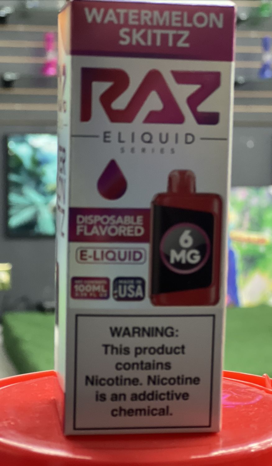 Raz Eliquid 100ML 6 mg, Flavors: 6mg Water melon skittz