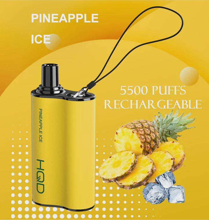 HQD CUVIE BOX, Flavors: Pineapple ice 5500 puffs
